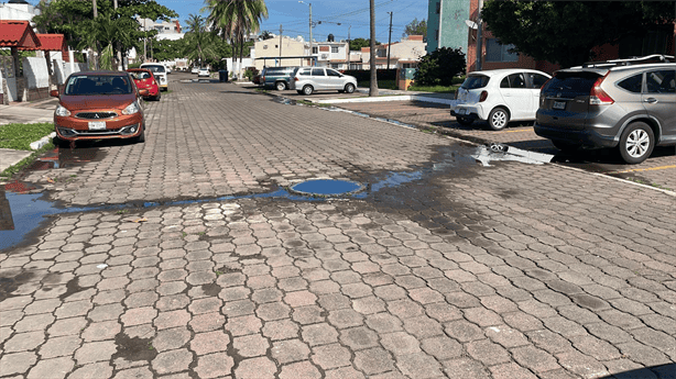 Aguas negras inundan calles de Boca del Río; vecinos de La Petrolera exigen desazolve