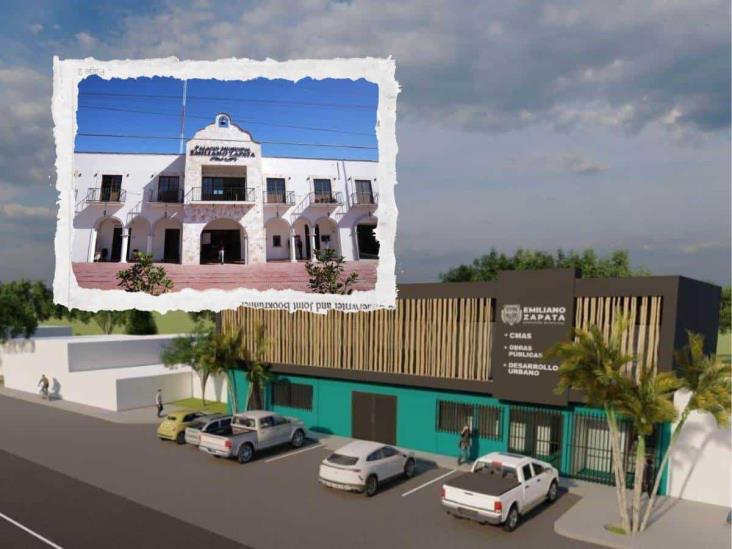 ¿Es necesario? Anuncian ampliación del Palacio Municipal de Emiliano Zapata