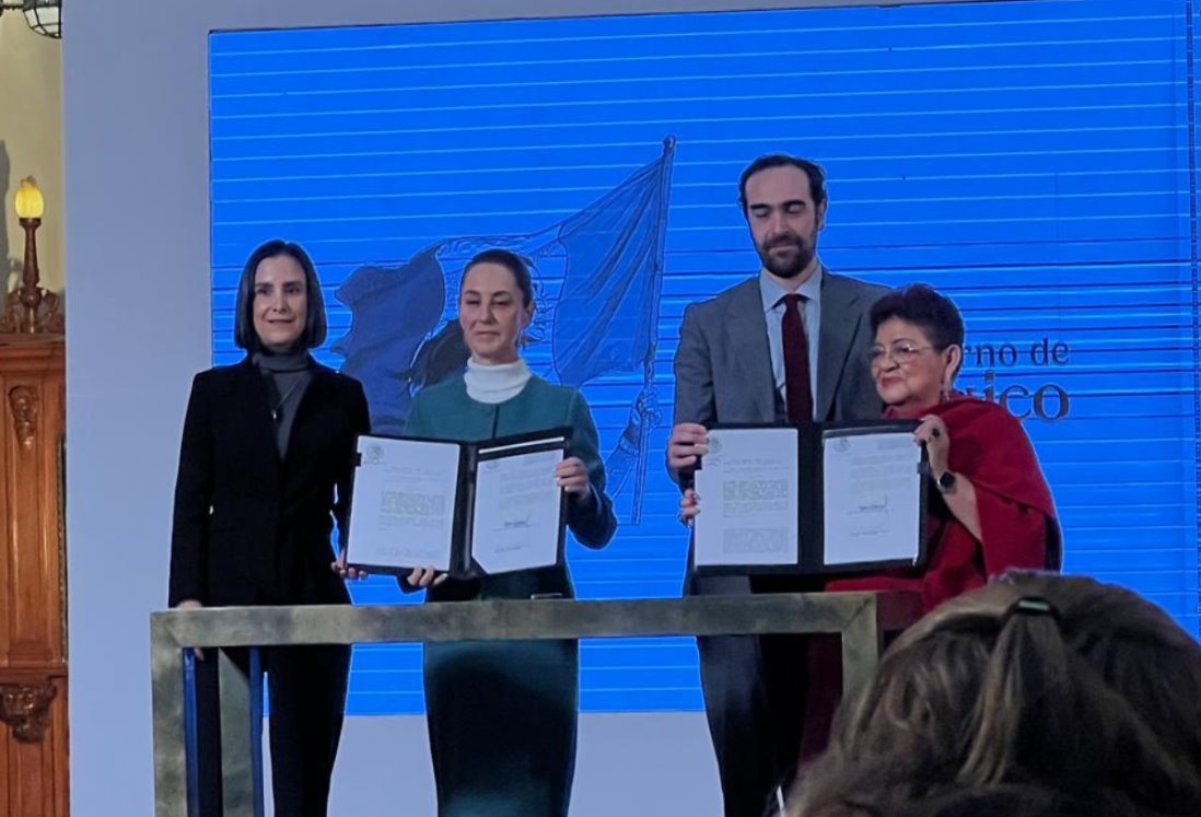 Claudia Sheinbaum firma decreto para el nuevo uso de vías férreas