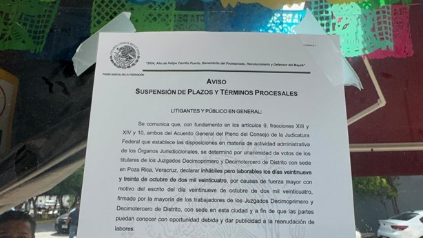 También en Poza Rica; trabajadores del Poder Judicial levantan paro de labores