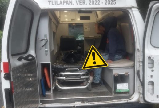 Tres jóvenes sufren accidente de moto en Tlilapan y resultan lesionados