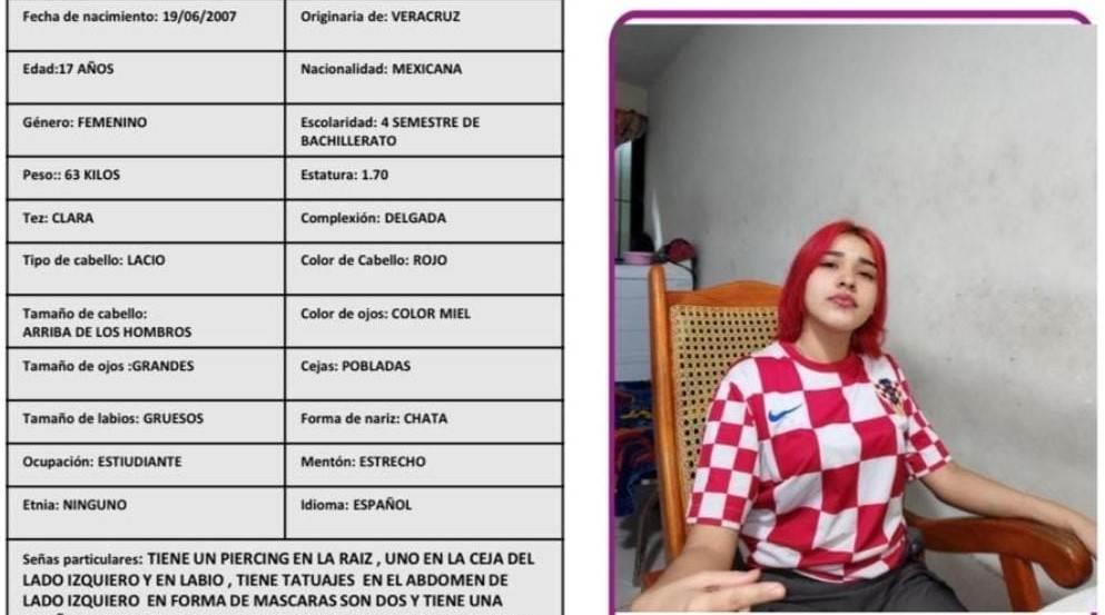 Desaparece Fátima Astudillo, jovencita de 17 años en el puerto de Veracruz