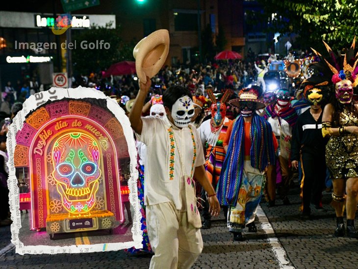 Catrinas derrochan gala en Xalapa con el desfile Mágico Veracruz (+Video)