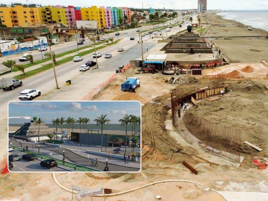 Malecón de Coatzacoalcos: en esta fecha finaliza la nueva plaza ¡tendrá muro para escalar!