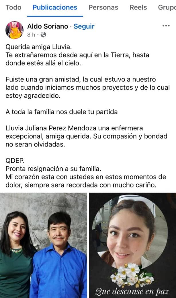 Enfermera del IMSS Lluvia Juliana tenía planes, familia y amigos la recuerdan con cariño