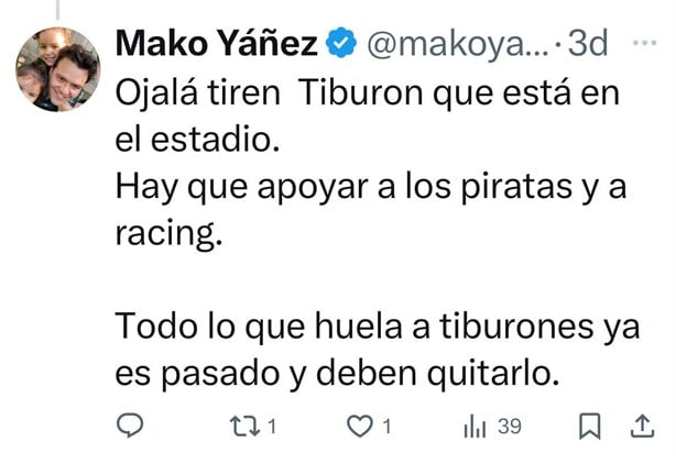 Todo lo que huela a tiburones es pasado: Maclovio Yáñez