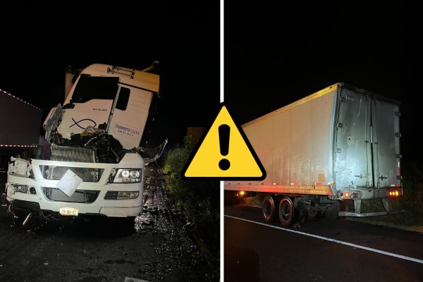 Choque de tráileres en tramo Corral Falso deja dos lesionados