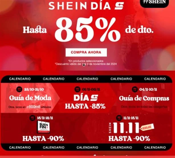 Buen Fin: Estas son las promociones que tendrá Shein del 15 al 18 de noviembre