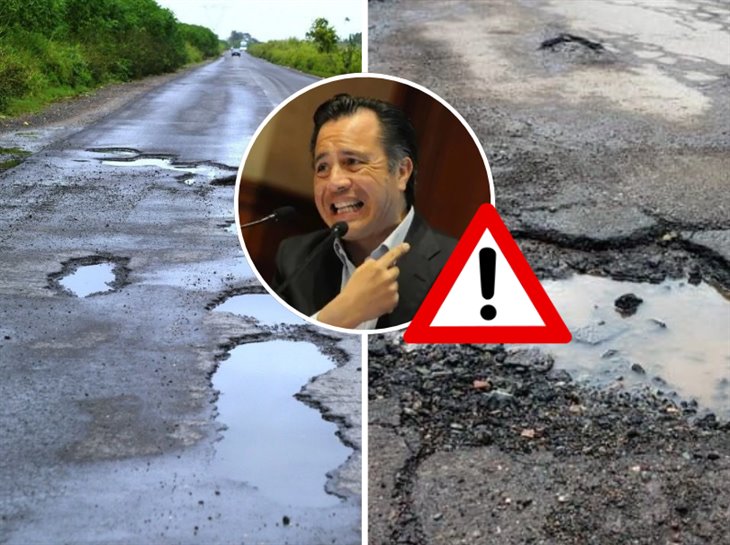 Cuitláhuac García mantuvo carreteras del norte de Veracruz en abandono y condiciones deplorables, reclaman pobladores