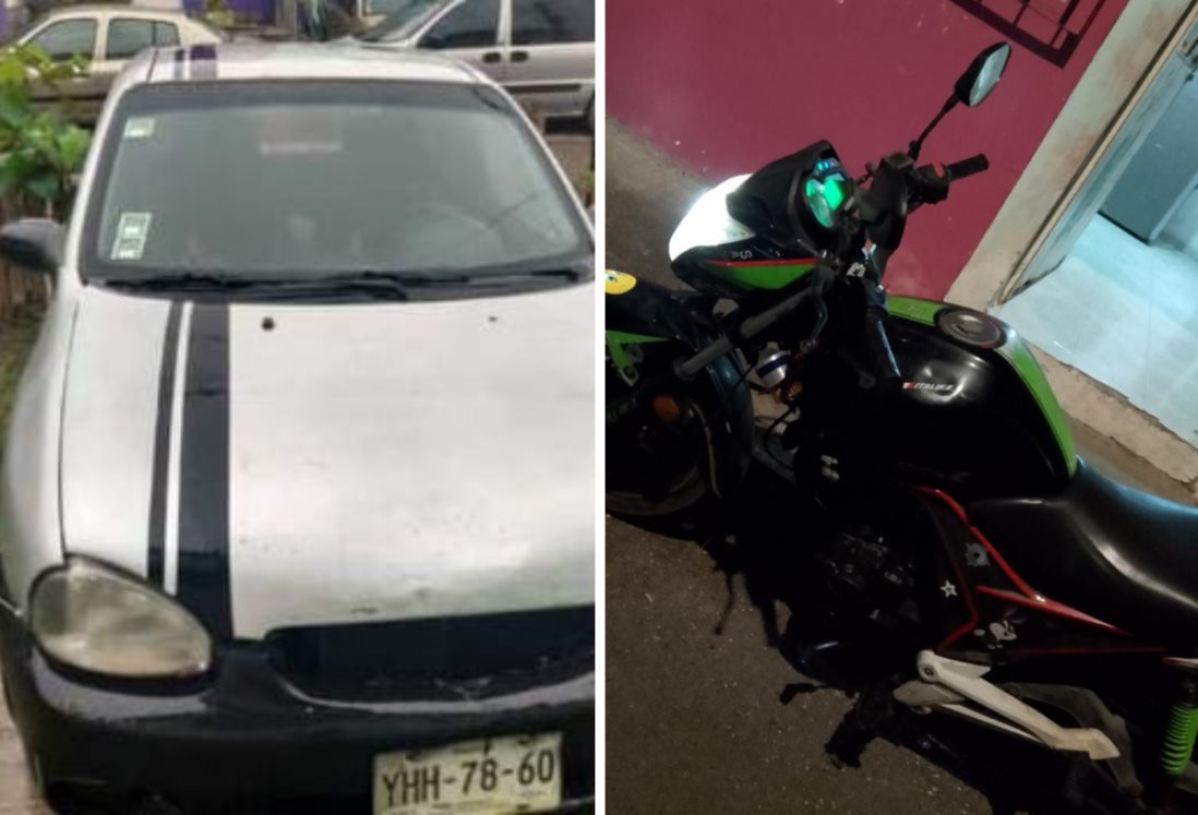 Reportan robo de automóvil y motocicleta en Veracruz; piden ayuda para localizarlos