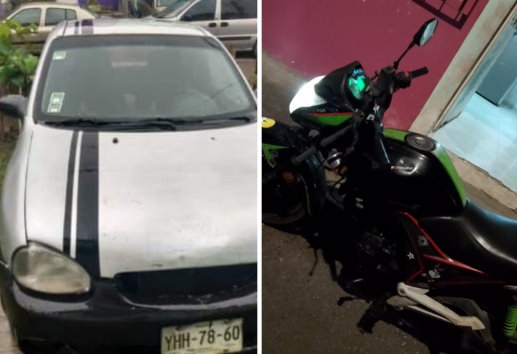 Reportan robo de automóvil y motocicleta en Veracruz; piden ayuda para localizarlos