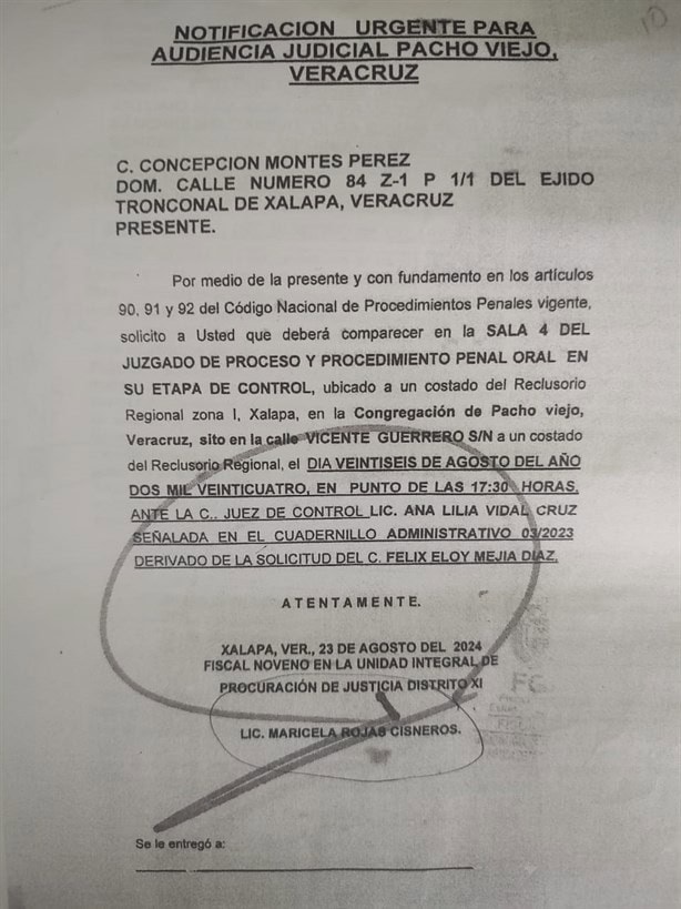 Tras denunciar caso de despojo; el señor Rafael Vázquez, exhibe corrupción en Fiscalía Regional de Xalapa