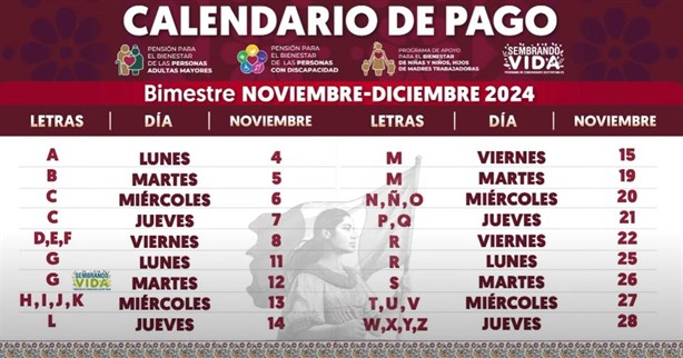 Pensión del Bienestar 2024: calendario de pagos oficial para adultos mayores