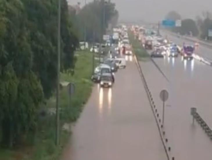 Inundaciones y lluvias dejan esta carretera de España bajo el agua