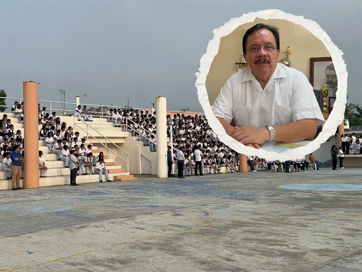 ¡Desde 2021! Escuela de Poza Rica aún espera reconstrucción de domo derribado por huracán Grace