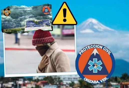 Alerta PC: Caída de temperaturas en Orizaba causaría choque térmico en la población