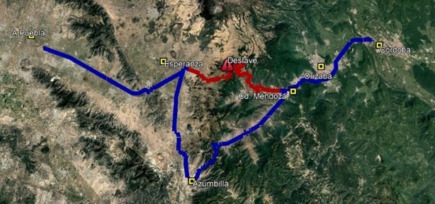 Cumbres de Maltrata: rutas para evitar zona de deslave del sur al centro del país