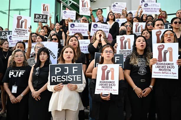 Trabajadores del PJF en Boca del Río regresaron a sus labores "bajo protesta" este lunes