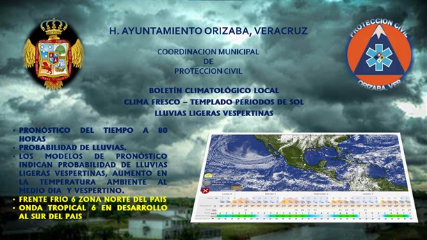 Alerta PC: Caída de temperaturas en Orizaba causaría choque térmico en la población