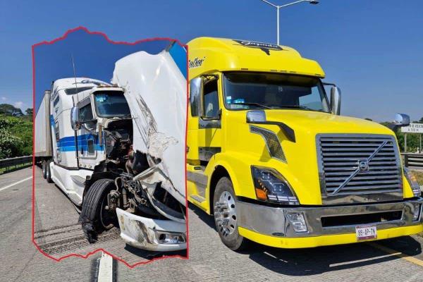 Chocan tráileres sobre la autopista Orizaba-Córdoba