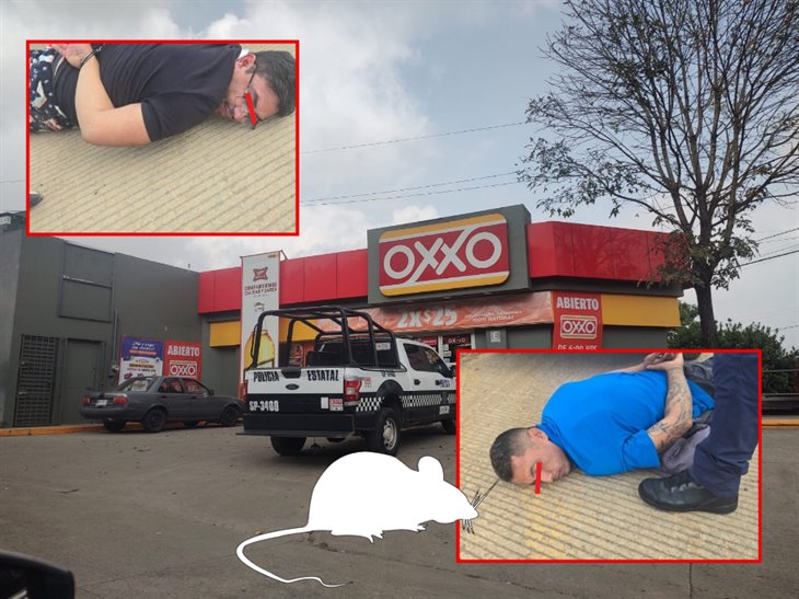 ¡2x1! Detienen a dos por asalto a Oxxo en colonia Higueras de Xalapa; a unas cuadras había operativo