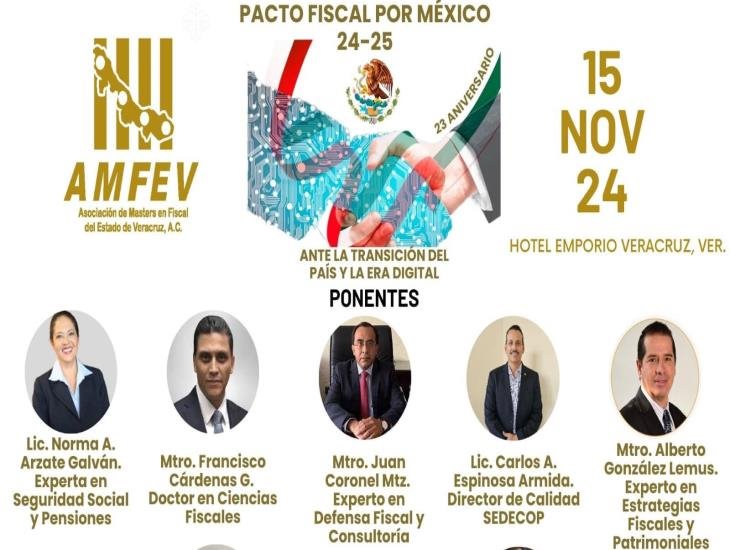 Invita la AMFEV al Congreso Nacional Pacto Fiscal por México 2024