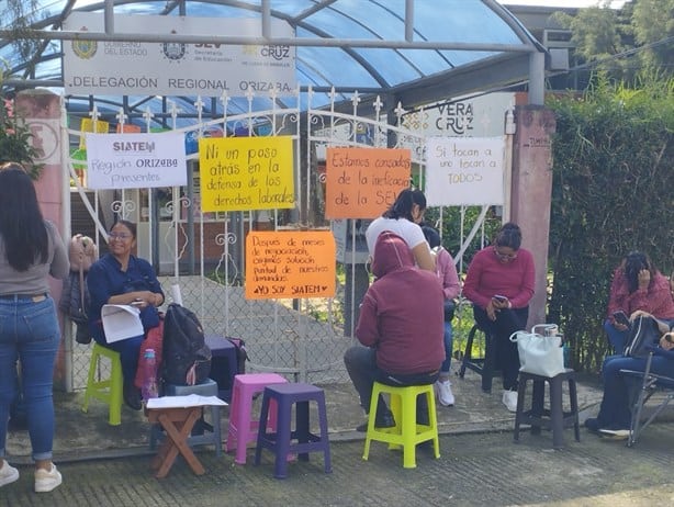 SIATEM paraliza SEV en Orizaba, exigen a Cuitláhuac cumplimiento de demandas (+Video)