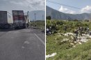 Se desprende remolque de tráiler en la autopista Puebla-Orizaba ¡y se desata rapiña!