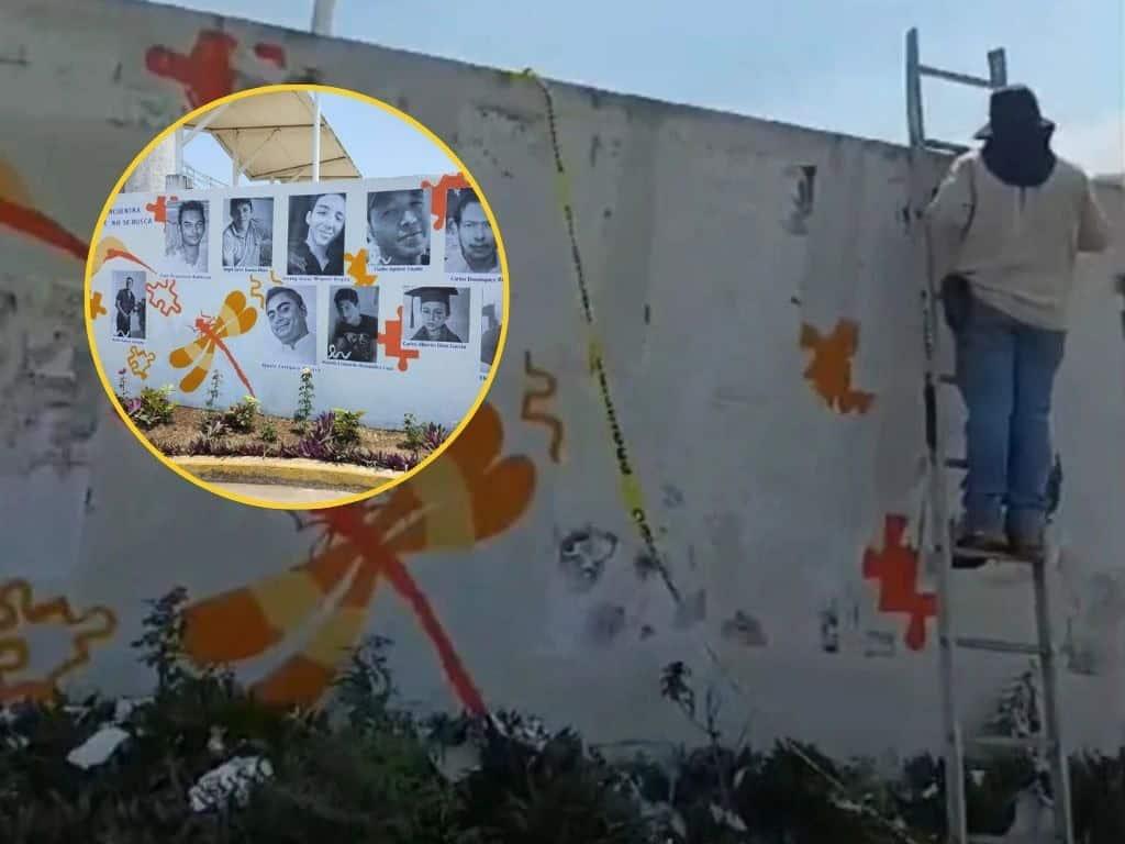 Esto sabemos sobre el mural de desaparecidos borrado en Coatzacoalcos