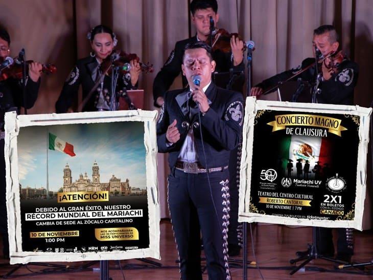 Mariachi UV será parte del Récord Mundial en el zócalo de la CDMX