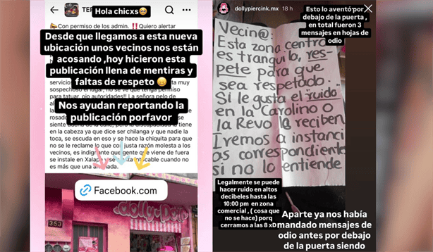 Estudio de tatuajes en Xalapa denuncia discriminación y mensajes de odio por vecina