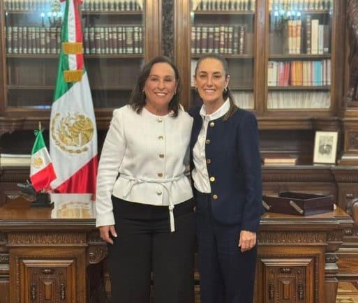 Gobernadora electa de Veracruz Rocío Nahle se reúne con la presidenta de México Claudia Sheinbaum