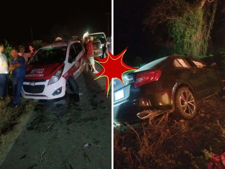 Choque en carretera de Martínez de la Torre deja 5 personas heridas