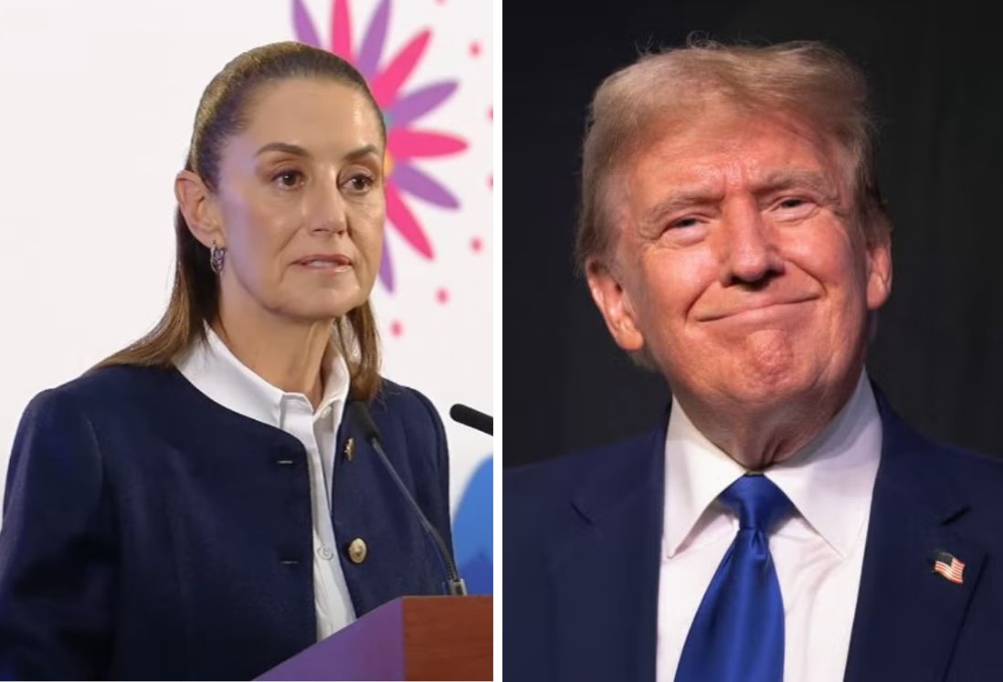 Además de felicitaciones, Claudia Sheinbaum y Donald Trump hablaron de tema fronterizo