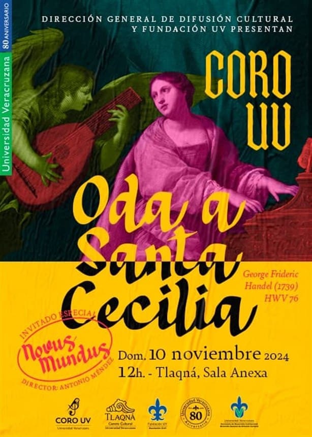 Este domingo, concierto Oda a Santa Cecilia en Xalapa a cargo de Coro UV