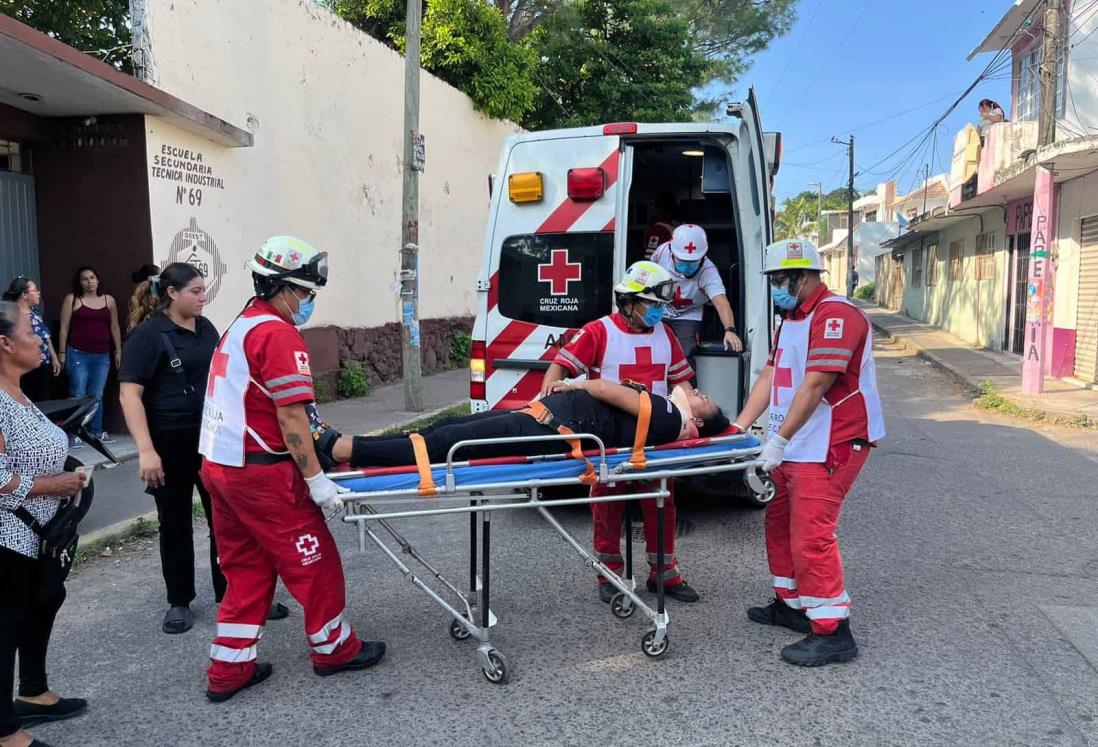 Motociclista atropella a dos mujeres y a un niño en la colonia Heriberto Jara, en Veracruz