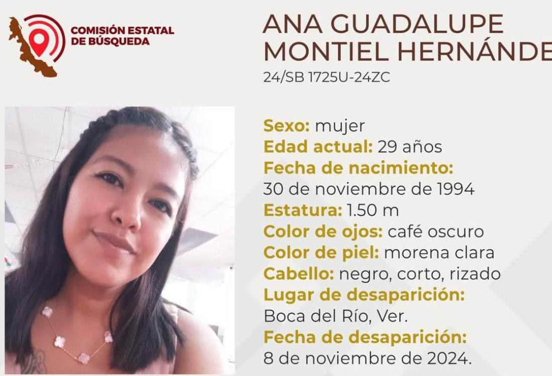 Desaparece la joven Ana Guadalupe Montiel en la ciudad de Boca del Río