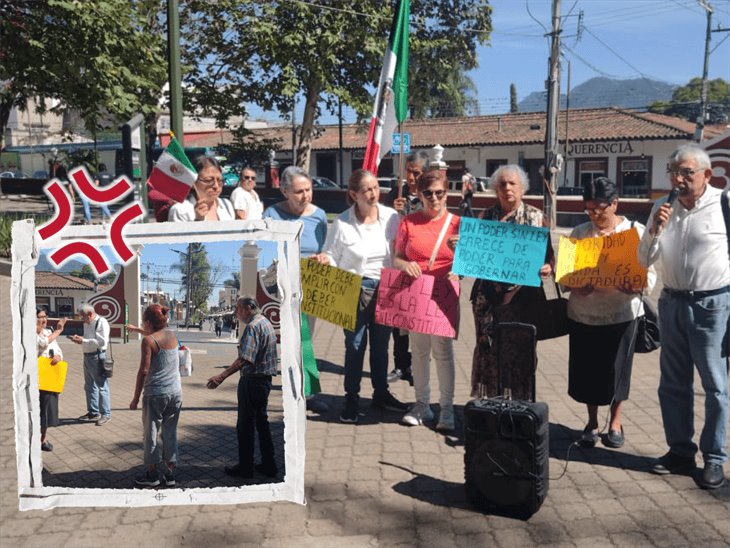 Manifestación pacífica contra Reforma Judicial en Orizaba es interrumpida con violencia verbal