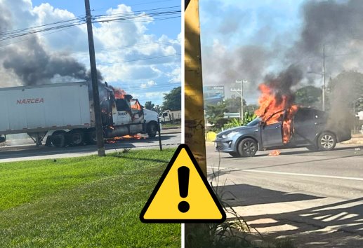 Incendios y balacera bloquean la carretera Villahermosa-Frontera en Tabasco | VIDEO