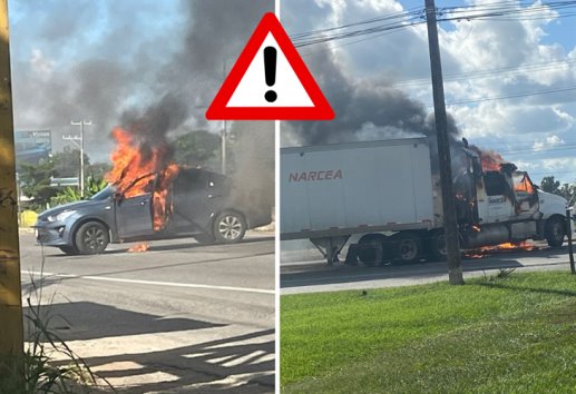 ¡Terror en Tabasco! Se registra quema de vehículos y balaceras en carreteras de Villahermosa