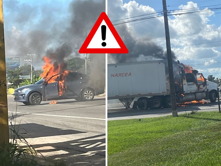 ¡Terror en Tabasco! Se registra quema de vehículos y balaceras en carreteras de Villahermosa