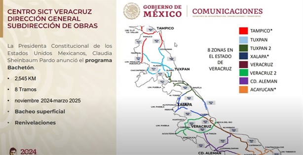 Inicia el "Bachetón" en Veracruz; se repararán más de 2 mil kilómetros de carreteras