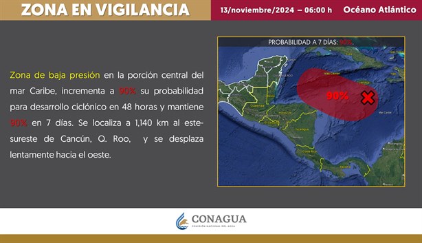 Potencial ciclón se forma en el Mar Caribe, ¿afectará a México?