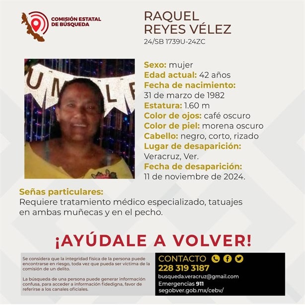 Desaparece Raquel Reyes Vélez en el puerto de Veracruz