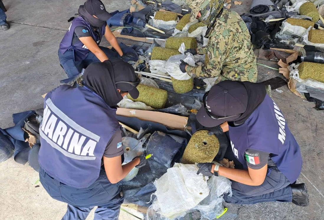 Marina asegura más de 750 kilos de marihuana en el Recinto Portuario de Veracruz