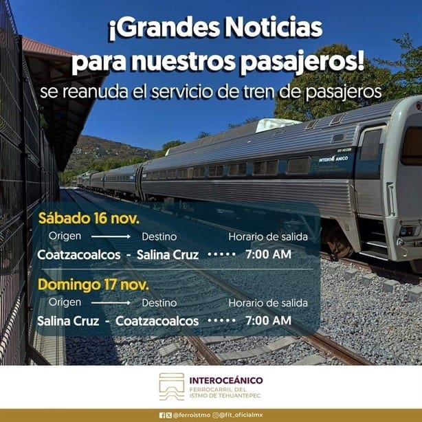 Tren Interoceánico: anuncian reanudación del servicio de pasajeros en esta fecha