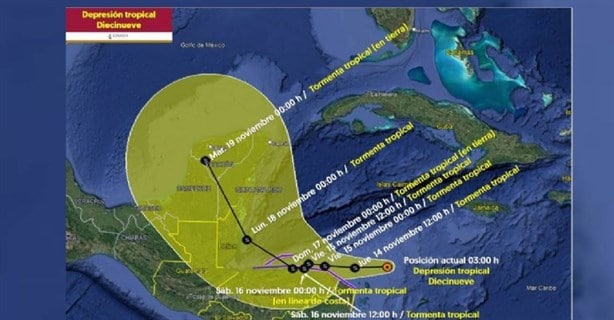 En unas horas se formará la Tormenta Tropical Sara, Conagua alerta a estas zonas de México