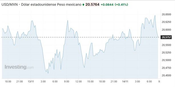 Dólar HOY: así se cotiza frente al peso este 14 de noviembre