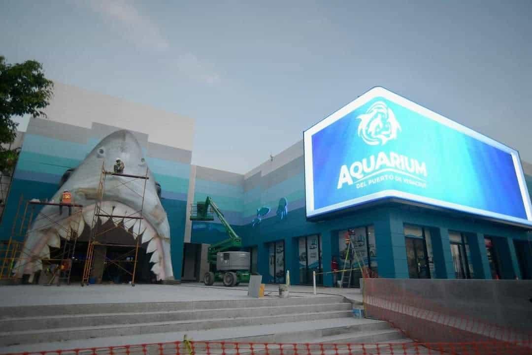 Instalan pantalla gigante en el Aquarium de Veracruz |VIDEO