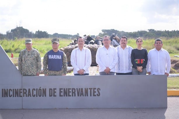 Queman cerca de 2 toneladas de drogas en el puerto de Veracruz; las aseguraron en operativos